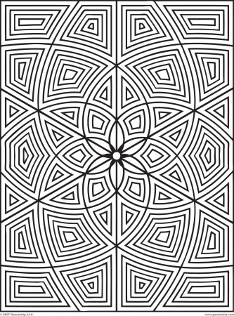 Geometric Coloring Pages To Print - Coloring Style Pages