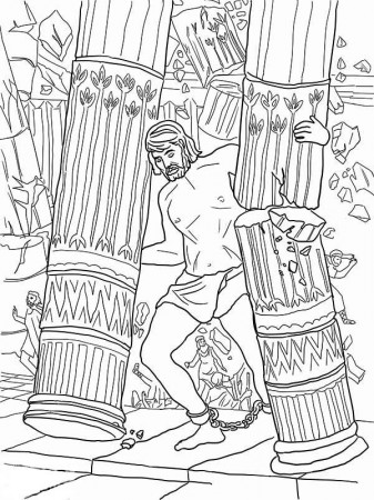 Samson Coloring Sheet - Coloring Pages for Kids and for Adults