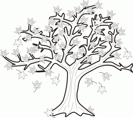 Tree Coloring Pages Without Leaves | Cooloring.com