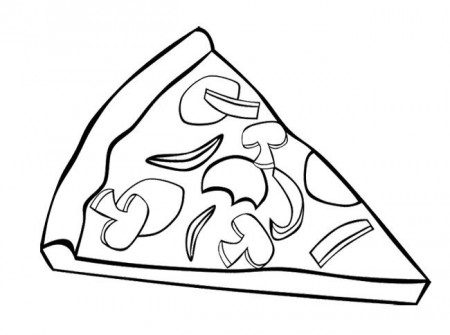 Junk Food Pizza Coloring Page For Kids | jídlo | Pinterest | Junk ...