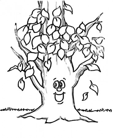 Shape Coloring Pages Tree Leaves Designs Canvas, Intelligence ...