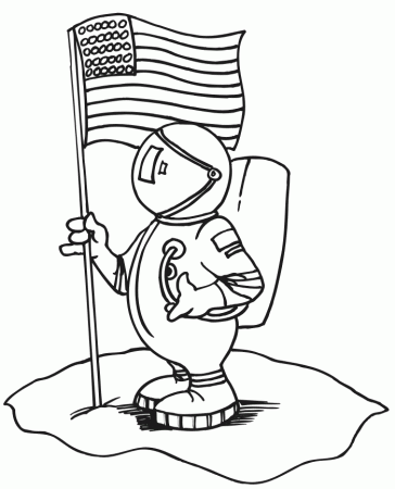 Space astronauts coloring pages