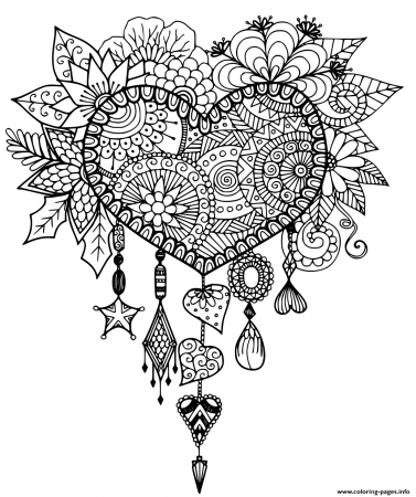 Heart Adult Valentines Zentangle Relax Coloring Pages Printable Relaxing  Sheets For Adults To Print Teens Google – Slavyanka