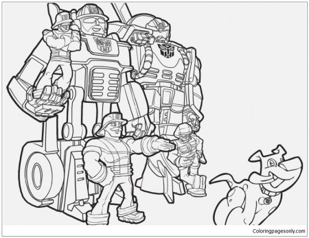 Fabulous Rescue Bots Chase Coloring Page - Free Coloring Pages Online