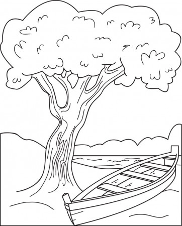 Printable Canoe Coloring Page for Kids – SupplyMe