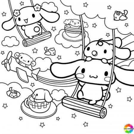 Cinnamoroll PDF coloring pages to print ...