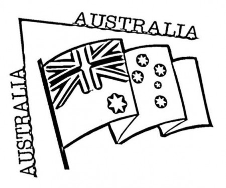 Australia day, Colouring pages and Flags
