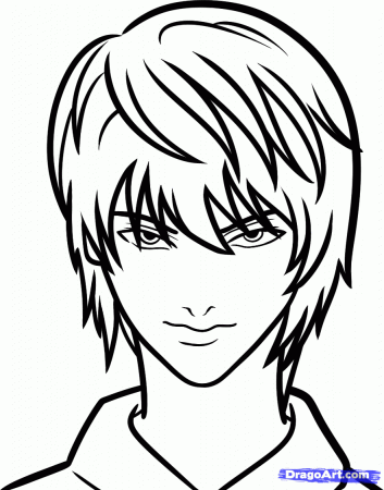 Draw Light Yagami Easy, Death Note, Step by Step, Drawing ...