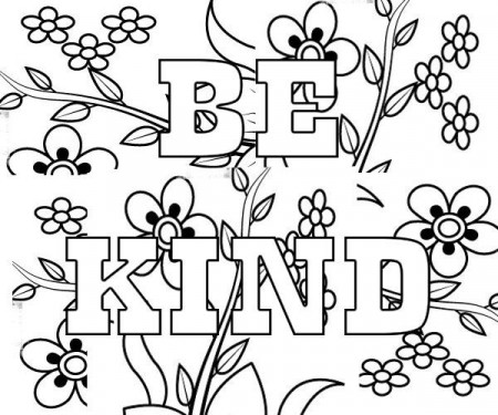 Amazing Be Kind Coloring Pages : Here you can get Amazing Be ...