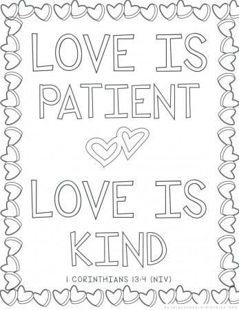 Best Coloring: Free Bible Verse Coloring Pages Love Is ...