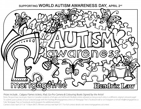 Autism Awareness Colouring Contest - Mortgage Tree
