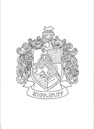 Harry Potter Hufflepuff - PDF Coloring Page in 2019 | Harry ...