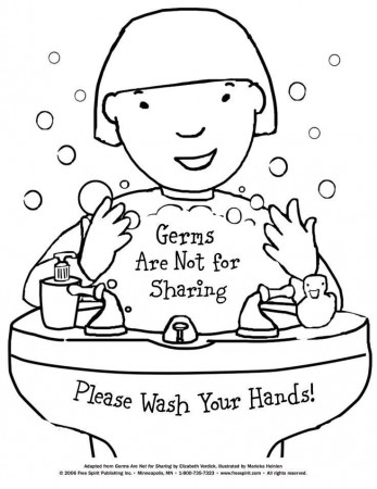 Free printable coloring page to teach kids about hygiene: Germs ...