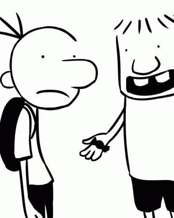 Greg Heffley, Rowley Jefferson Coloring Pages - Diary Of A Wimpy Kid  Coloring Pages - Coloring Pages For Kids And Adults