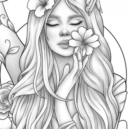 Coloring Page Girl's Face Printable Coloring Page - Coloring Home