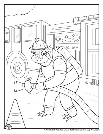 Firefighter Coloring Page | Woo! Jr. Kids Activities : Children's Publishing