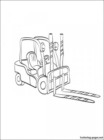 Forklift coloring page | Coloring pages