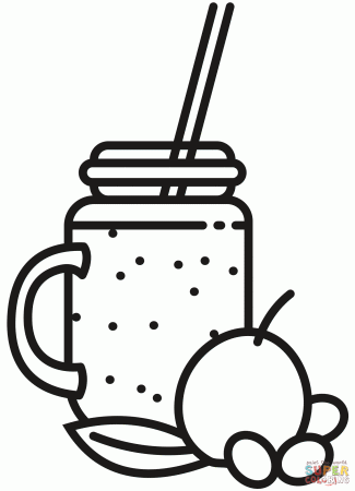 Smoothie coloring page | Free Printable Coloring Pages