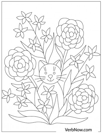 Free FLOWERS Coloring Pages for Download (Printable PDF) - VerbNow