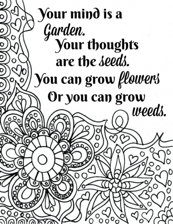 FREE Printable Flower Quote Coloring Pages