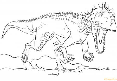 Jurassic Park Indominus Rex Coloring Pages - Dinosaurs Coloring Pages - Coloring  Pages For Kids And Adults