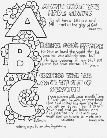 The ABC of the Gospel Coloring page. See more at my blogger ...