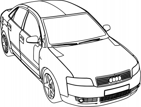 cool Audi Car A4 Coloring Page | Audi cars, Audi, Coloring pages