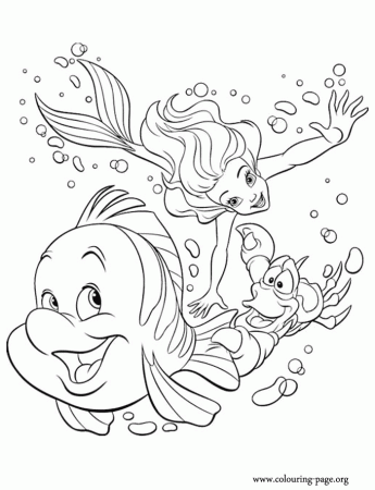 The Little Mermaid - Princess Ariel, Sebastian and Flounder 