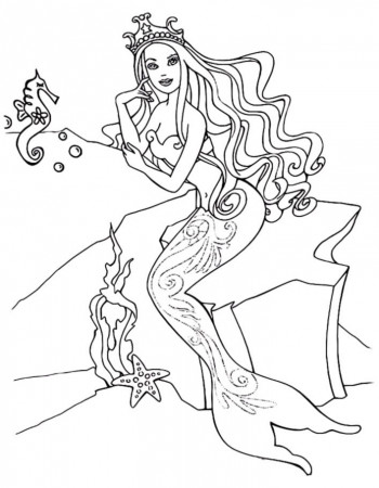 Barbie mermaid coloring pages