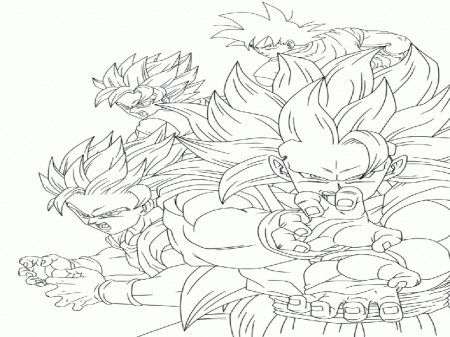 dragon ball z coloring pages bardock and goku kid kamehema | Best ...