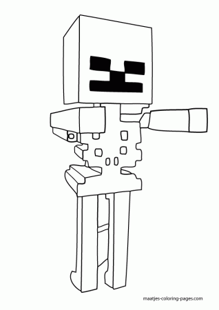 Minecraft Wither Skeleton Coloring Pages - High Quality Coloring Pages