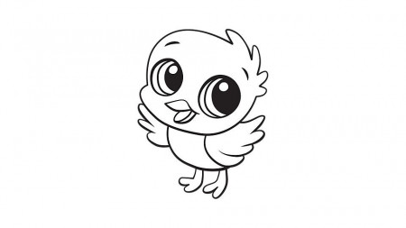 Baby chick coloring printable