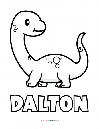 Dalton dinosaur coloring page