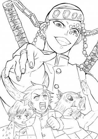 Demon Slayer Coloring Pages - 90 Free coloring pages