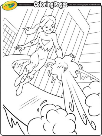 Super Hero Ice Girl Coloring Page | crayola.com
