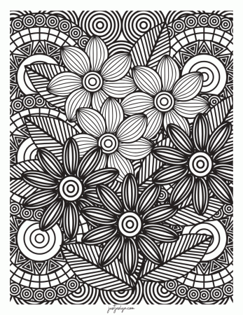 FREE Floral Adult Coloring Pages For Stress Relief | Just Jes Lyn