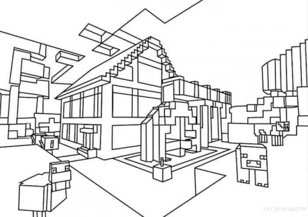 House Minecraft Coloring Pages | Minecraft coloring pages, Coloring pages, House  colouring pages