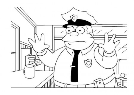 Drawing Police Officer #105402 (Jobs) – Printable coloring pages