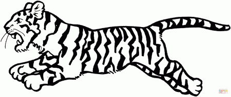 Tiger Jumps coloring page | Free Printable Coloring Pages