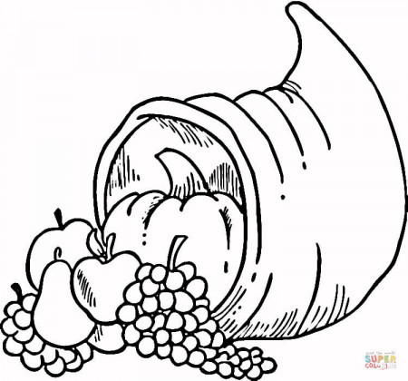 Horn of Plenty coloring page | Free Printable Coloring Pages