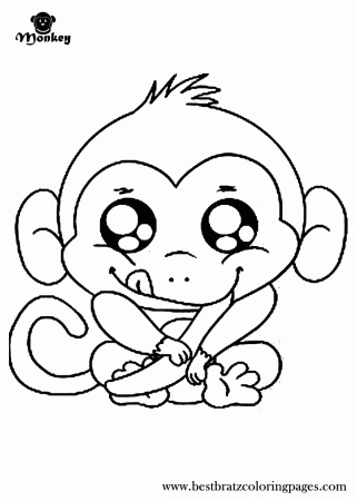 Affordable Cartoon Monkey Coloring Page With Monkey Coloring Pages ...