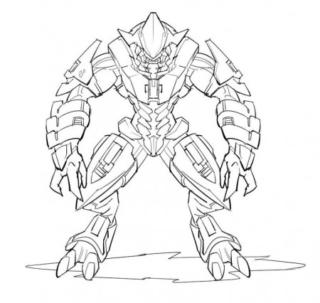 Halo Elite Coloring Pages | Sesiweb.us
