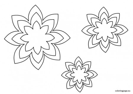 Free flower templates printable | Coloring Page