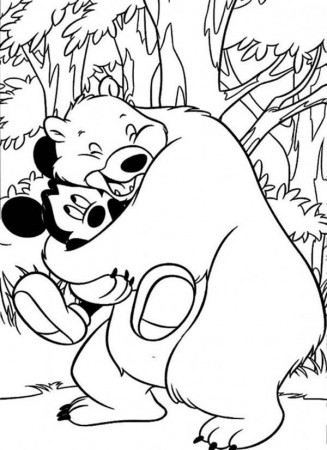 Pluto Chasing Ostrich in Mickey Mouse Safari Coloring Pages | Bulk ...