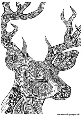 Print adult coloring pages deer Coloring pages