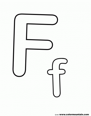 Letter F - Coloring Pages for Kids and for Adults