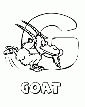 coloring pages alphabet animal farm goat - VoteForVerde.com