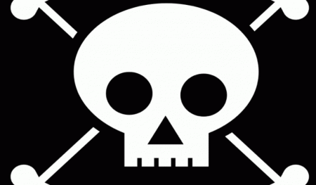 Img skull and crossbones clip art For coloring pages with skull ...