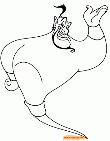 genie, #aladdin | Disney coloring pages