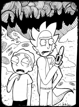 Rick and morty fan art - TV shows Adult Coloring Pages